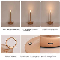 LED candlelight camper table lamp rechargeable camper waterproof warm light candle lamp dinner atmosphere table lamp