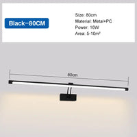 Black Rotatable LED Wall Lamps Dressing Table Make-up Mirror Front Lights Bathroom Corridor Picture Light AC85-265V Wall Sconce
