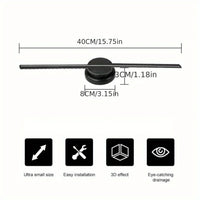 3D Holographic Fan, 52 cm 3D Holographic Projector HD LED Advertising Display with Remote Control, suitable for bars, Halloween