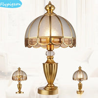 European All Copper Desk Lamp Vintage Industrial Edison Table Light for Living Room Study Bedroom Warm White LED Bulb Retro