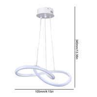 Bedroom Chandelier Circle Rings LED Pendant Lamp Acrylic Aluminum Home Decoration Light Fixture for Restaurant Bar Cafe Lighting