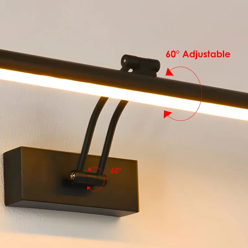 Black Rotatable LED Wall Lamps Dressing Table Make-up Mirror Front Lights Bathroom Corridor Picture Light AC85-265V Wall Sconce