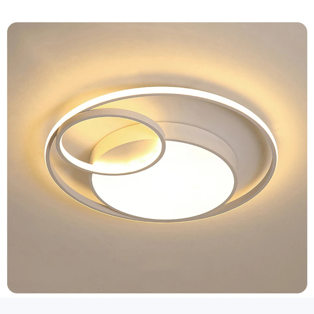 48cm 55W Ceiling Light Home Lighting Ceil Lamp Warm and Romantic Triple Circle 110V-240V for Living Room, Restaurant, Bedroom