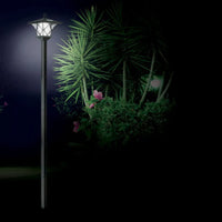 1.5m Outdoor Pillar Lamp 2 in 1 Solar Lamp Post Light Solar Floor Lamp Decorative Floor Lamp for Front and Back Doors