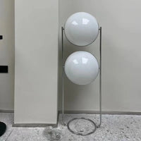 Garrault  Delord Floor Lamp Chrome Metal White Acrylic Ball Floor Light Living Room Hotel Room Sofa  Decoration Lamp