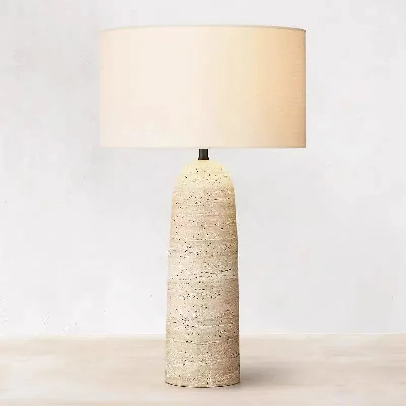 Japanese Wabi-sabi Modern Marble Table Lamp LED E27 Designer Medieval Desk Lights Home Decor Living Room Study Bedroom Bedside
