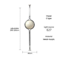 Garrault  Delord Floor Lamp Chrome Metal White Acrylic Ball Floor Light Living Room Hotel Room Sofa  Decoration Lamp