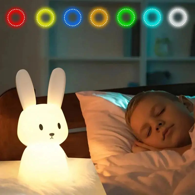 Bunny Lamp Cute Rabbit Lamp Color Changing Silicone Lamp Animal Lamp Rechargeable Night Light Toddler Night Light For Special