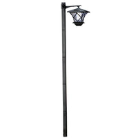 1.5m Outdoor Pillar Lamp 2 in 1 Solar Lamp Post Light Solar Floor Lamp Decorative Floor Lamp for Front and Back Doors