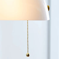 19" Gold, White Modern Glass Banker Table Lamp with Brass Base and Banker Style Glass Shade