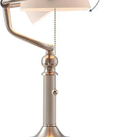 Classical desk lamp Green/White Color Glass Bankers Desk Lamp with Zipper Switch Living room Bedroom Bedside Sofa Table lamp