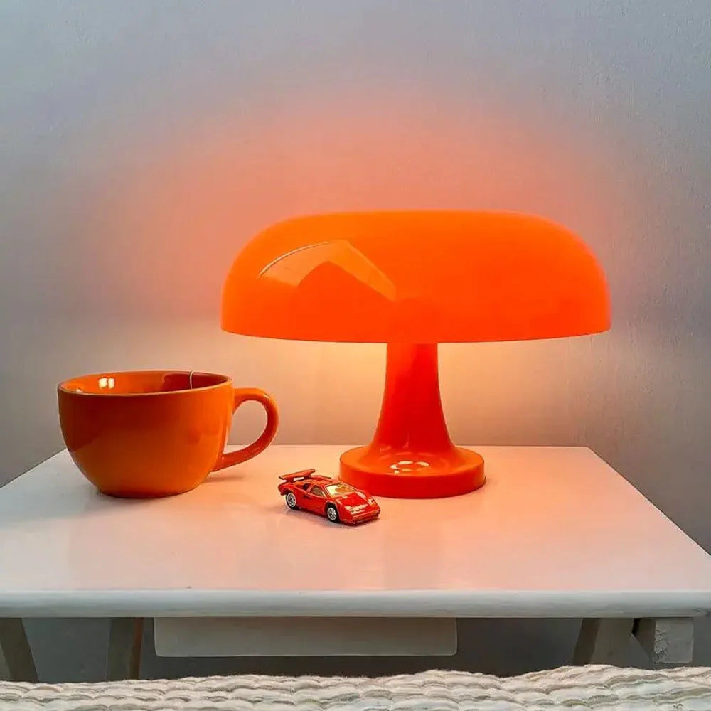 Classic Mushroom Desk Lamp Bedroom Bedside Lamp Danish Designer Orange Decorative Table Lamp Modern Bauhaus Art Table Lamp