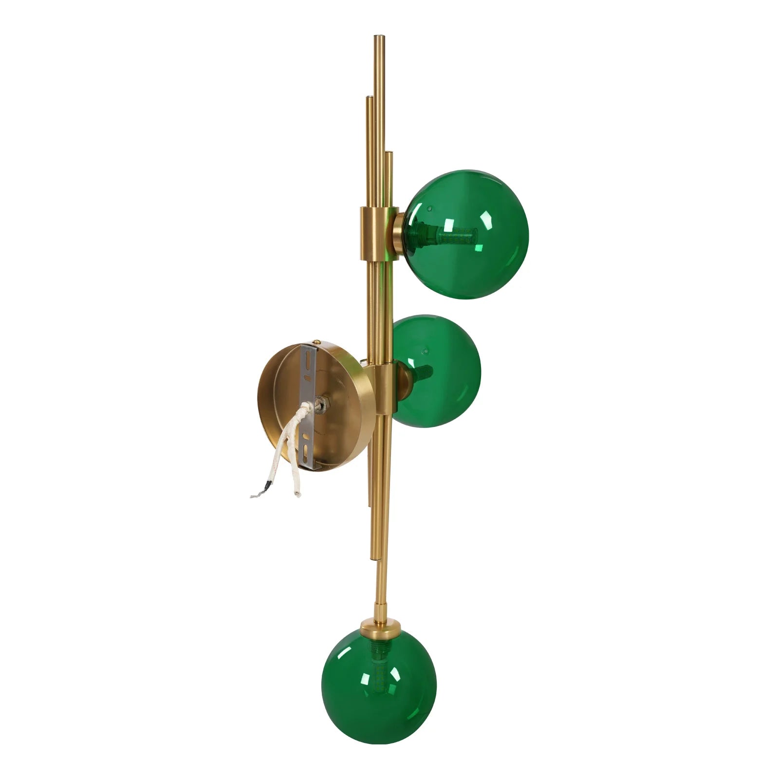 3* G9 LED Modern metal wall lamps, green glass spherical wall lamps, indoor wall lamps