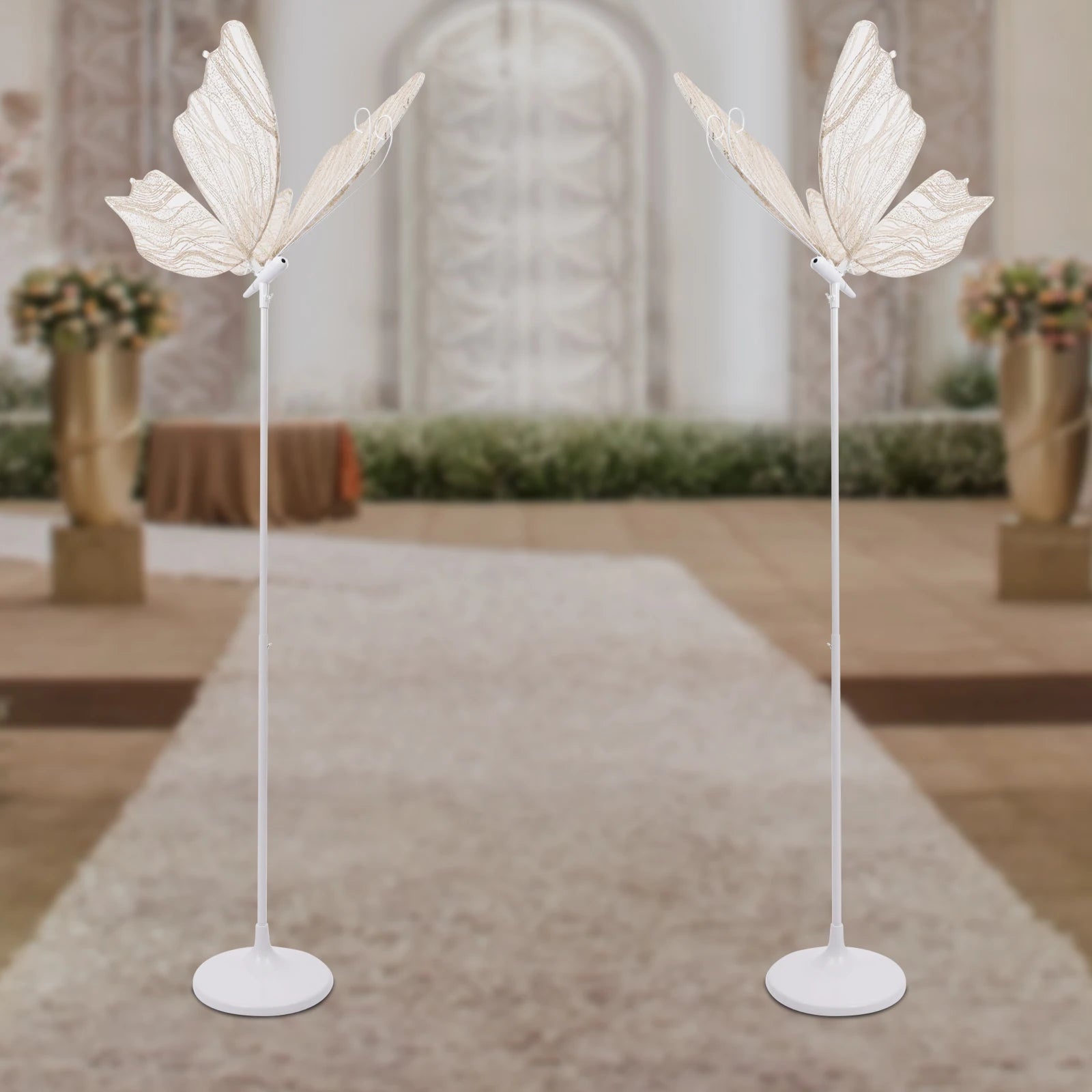 Creative Wedding Butterfly LED Floor Lamp, Romantic Hanging Wedding Butterfly Decoration Props for Wedding Christmas 110V