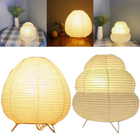 Desktop Decorative Lantern Light Rice Paper Nordic Paper Lantern Light Handmade Simple LED Lighting Lamp for Living Room Bedroom