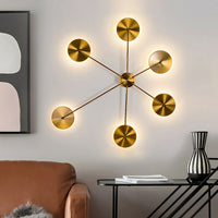 6-Head Modern Wall Sconces Sputnik LED Light Creative Ceiling Lamp Modern Art Decor, for Living Room, Entryway, Bedroom, Hallway