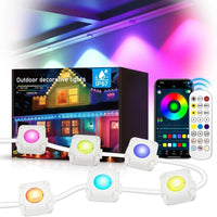 Permanent Outdoor Lights Smart RGBIC Eaves LED Lights Festival Flashing Lighting Fairy String Holiday Lighting