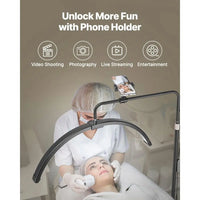 Dimmable Floor Lamp for Estheticians 26inch Adjustable Arched Design Beauty Lash Light