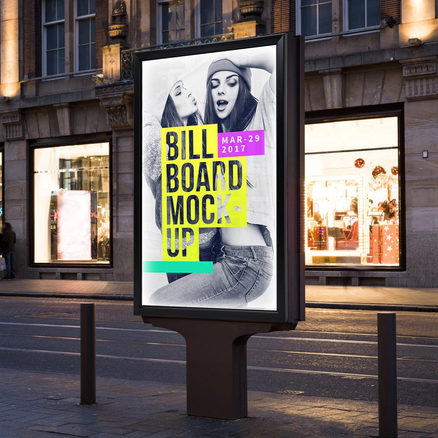 Bymaocar Black 27x40In LED Backlit Movie Poster Frame Light Box - 18W Home Theater Decor & Commercial Menu Wall Art Sign Display