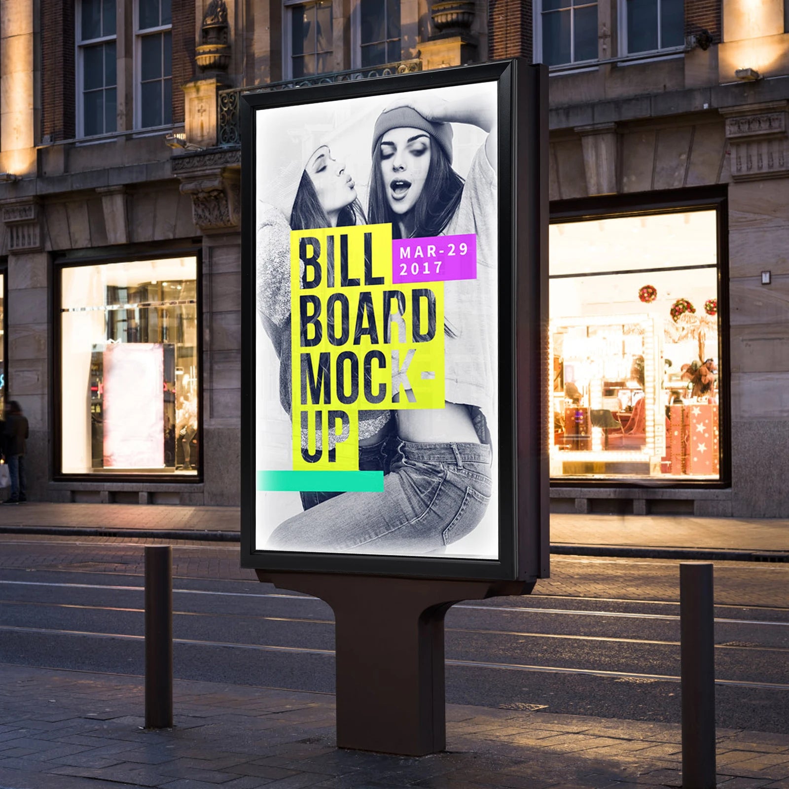 Bymaocar Black 27x40In LED Backlit Movie Poster Frame Light Box - 18W Home Theater Decor & Commercial Menu Wall Art Sign Display