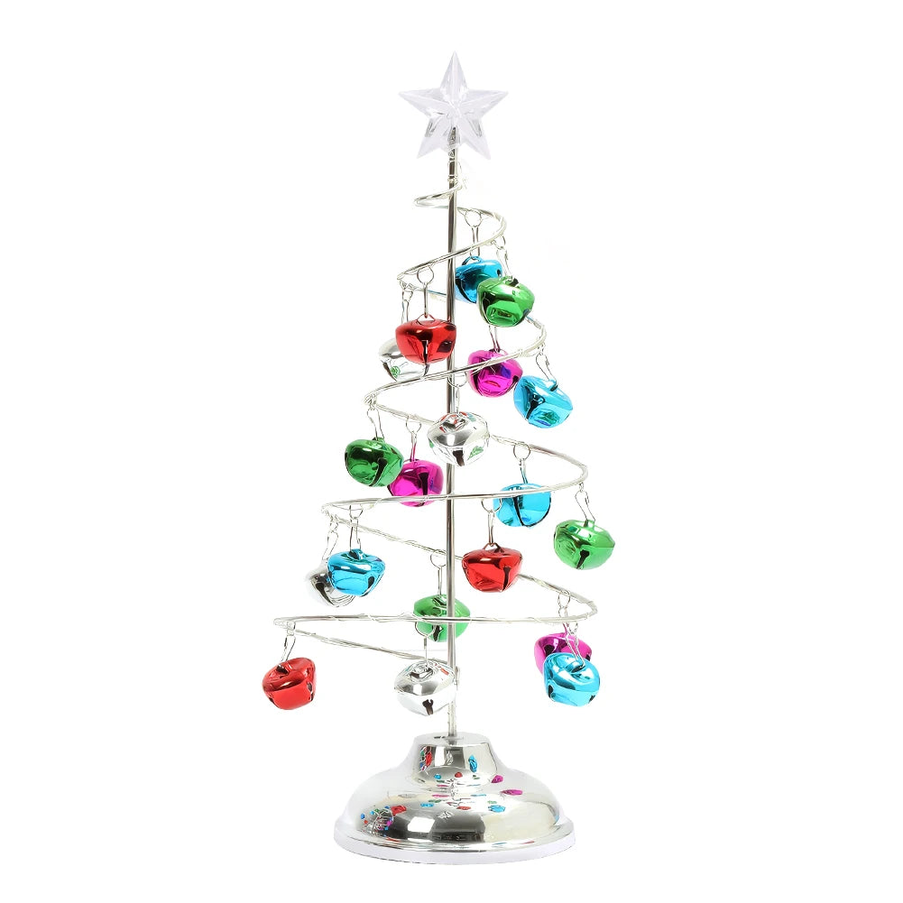Crystal Star Christmas Tree Lamp Battery Operated Desk Table Lamp Decorative Iron Tree Night Lights for Living Room Bedroom Deco
