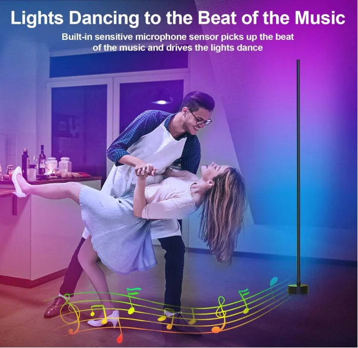 Led Floor Lamps Living Room Bedroom Colorful Nnight Llights Party E-sports Atmosphere Lights 120CM Multiple Color Switching