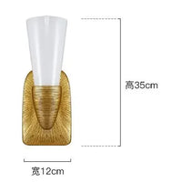 Bedroom White Glass Lampshade Wall Light Fixtures Art Gallery E14 Daily Indoor Wall Sconce Living Room Hallway Golden Wall Lamp