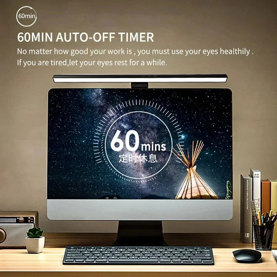 33cm 50cm Bar LED Desk Lamp USB PC Computer Monitor Screen Light Dimmable 3 Colors Hanging Table Lamp for Reading Study Work
