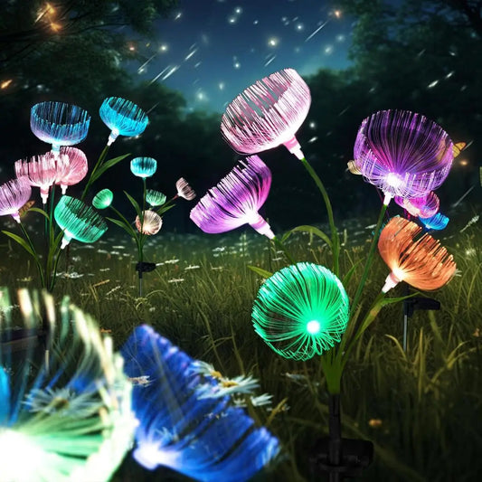 7color-changing Solar Garden Jellyfish Light - Outdoor Decorative Light for Lawn Parties with 5 Head Piles party decorations